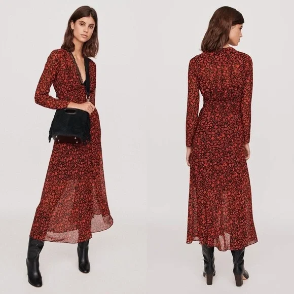 strapless open back dress Dark Magenta Guipire Cut-Out Midi Dress  FARM Rio